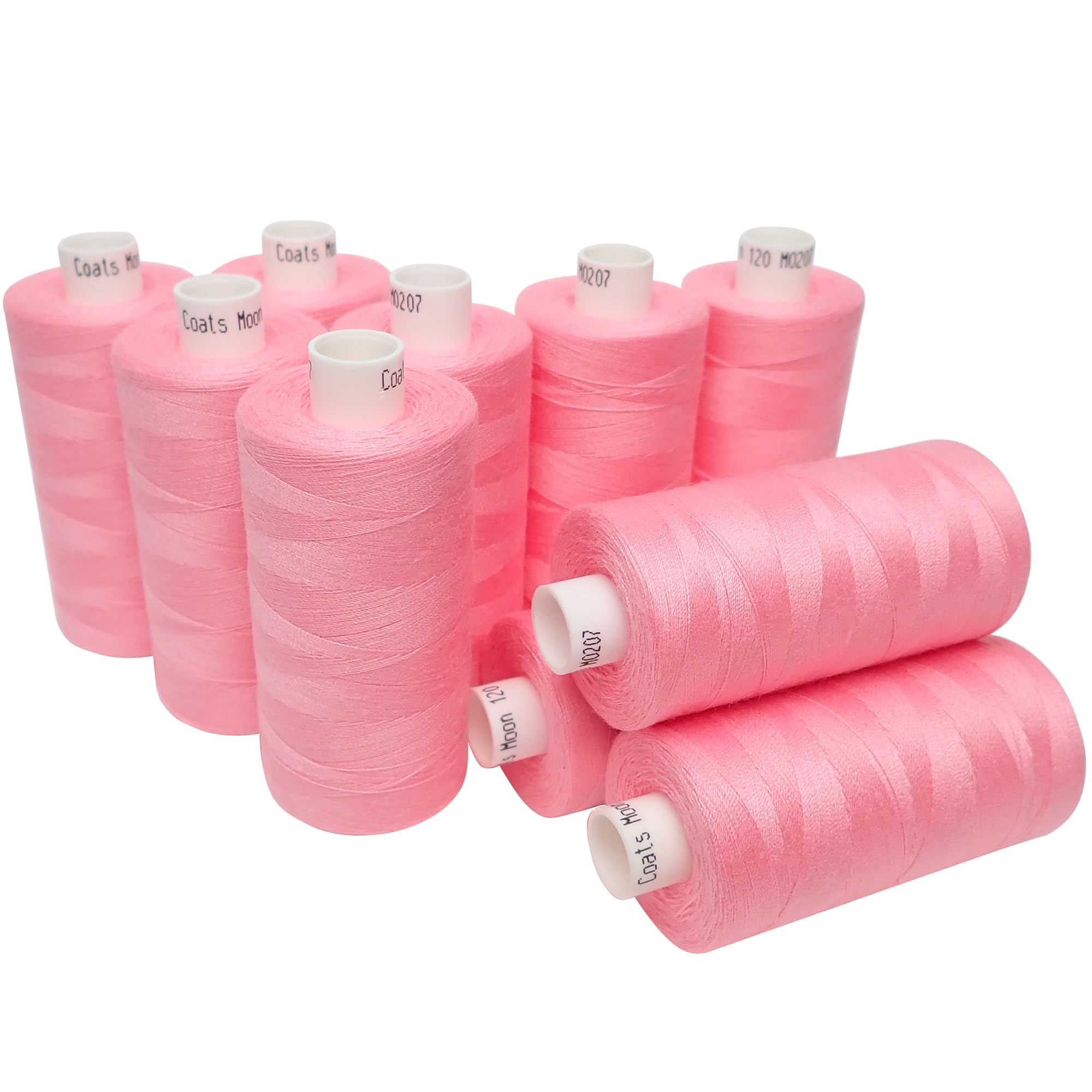 Moon Thread M020710 Pink Spun Polyester Sewing Thread - 1000M
