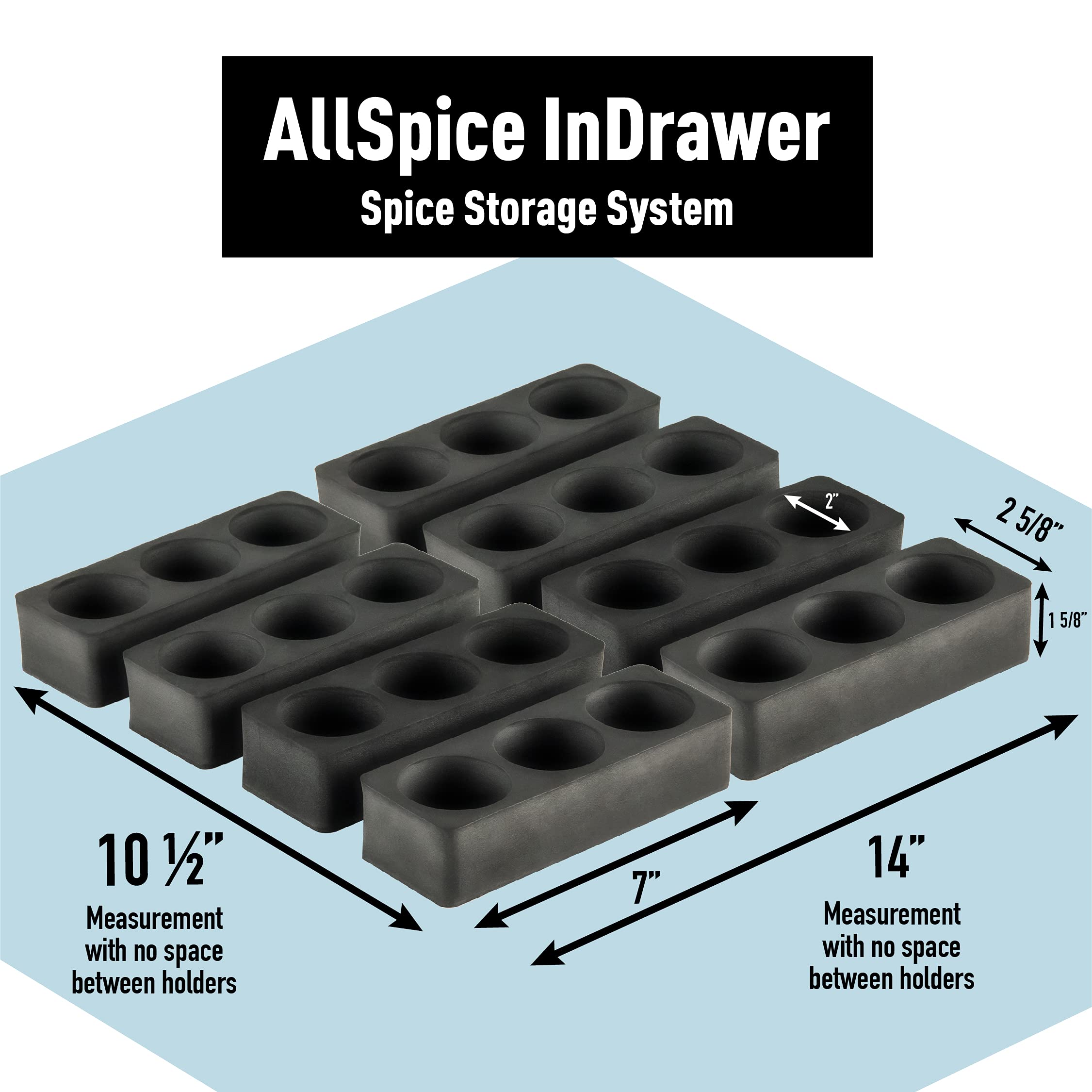 AllSpice InDrawer Spice Rack (12 4â€? Jars)