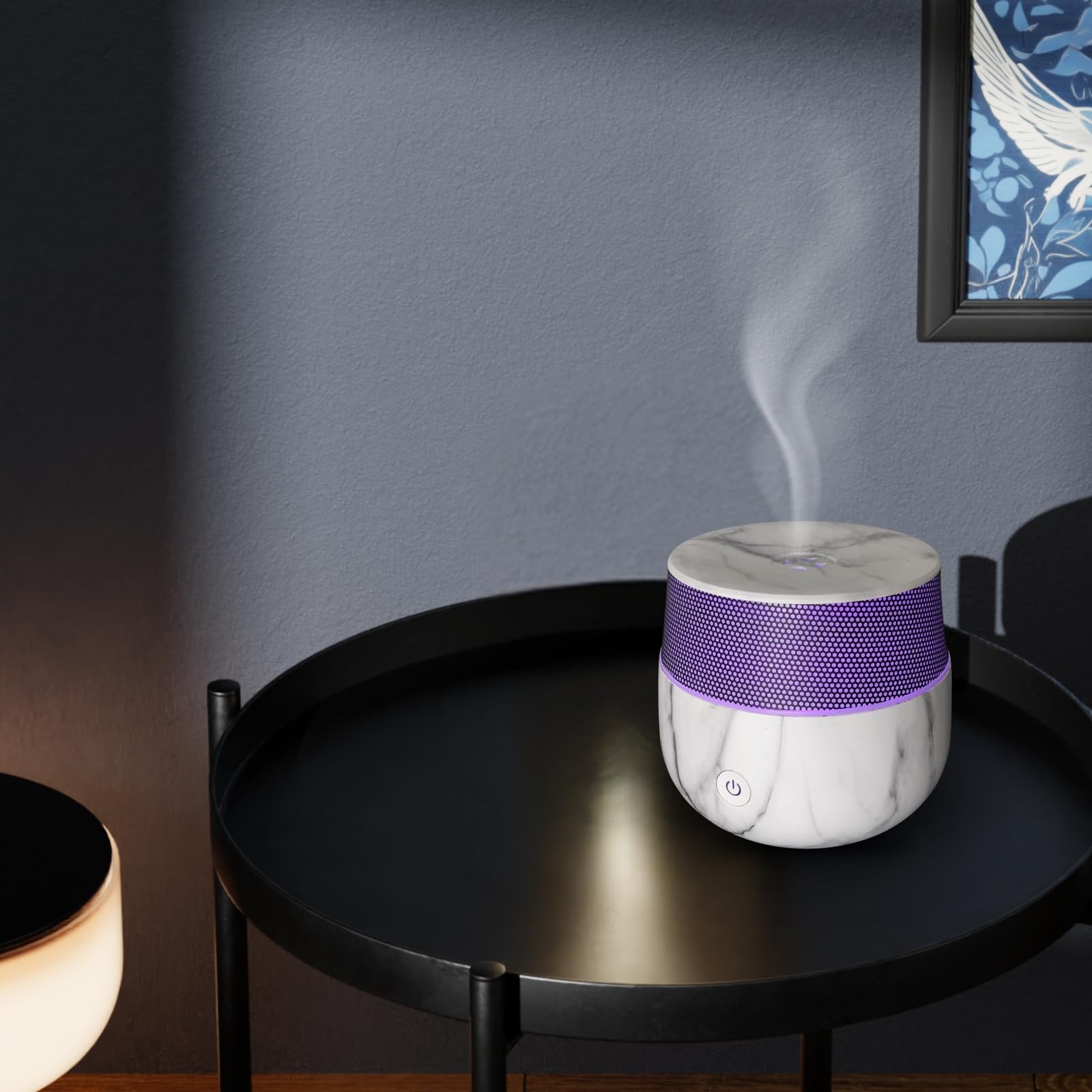 Zen'Arôme - Diffusor Kailo - Luftbefeuchter für ätherische Öle - Ultraschall-Aromatherapie-Vernebler - Elektrische Duftlampe im Marmor-Design mit verstellbarer LED-Beleuchtung und Diffusion - Auto-Off