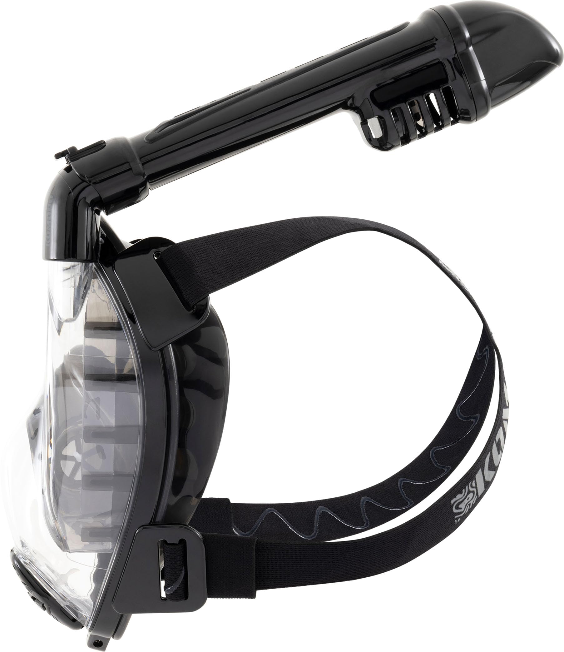 CRESSI Depuis 1946 - Komodo Full Face Masque intégral Dry pour Snorkeling Vision à 180° - CO2 Sûre - Silicone 100% Anti Buée - Tuba Latéral - Sangles Élastiques Réglables
