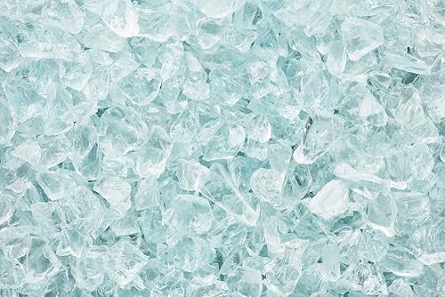 One Stop Outdoor Glacier Ice Aqua - Decoración multiusos de alta calidad y roca de cristal de fuego de 2 libras de 14 a 12 pulgadas, para uso en