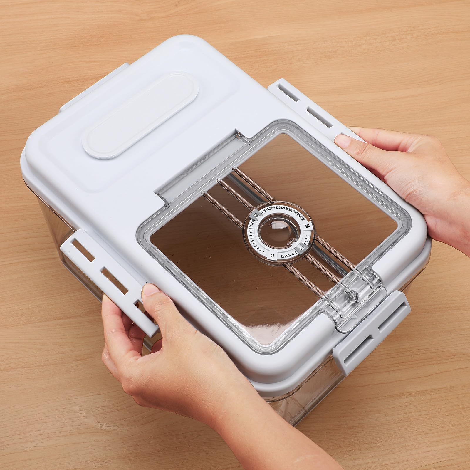 SUPVOX Contenitore Ermetico per Riso e Cereali in Pet Resistente, Dispenser Multifunzionale per Cucina Grande Capacità, Conservazione Alimenti Secchi e Farina, per Uso Domestico