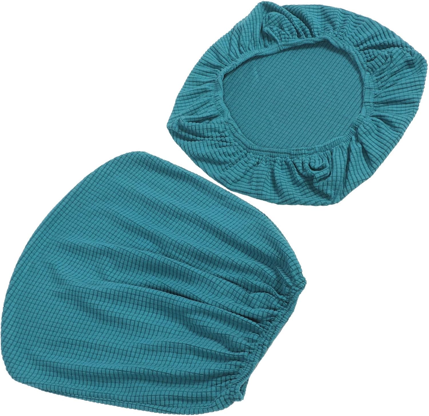 Office Chair Cover Set, Split Swivel Chair Slipcover, Elastic Gem Blue Fabric, Protective Backrest and Seat Covers for Home and Office Use