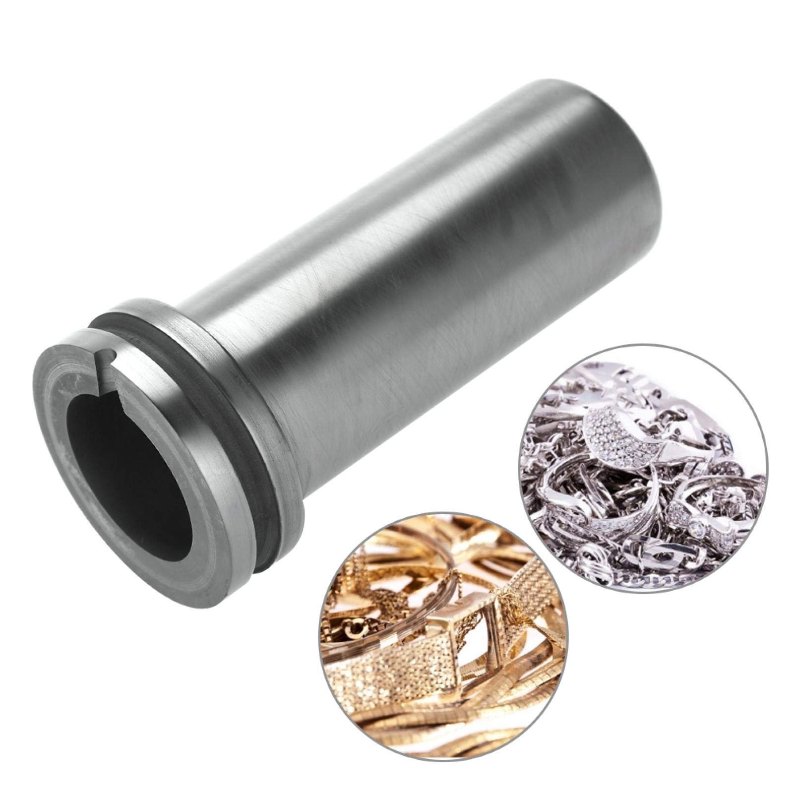 Crisol de grafito fundido, horno de chatarra Molde de fundición Crisol de grafito fundido Grafito para aleaciones para platino para metales preciosos para fundir oro(2kg)