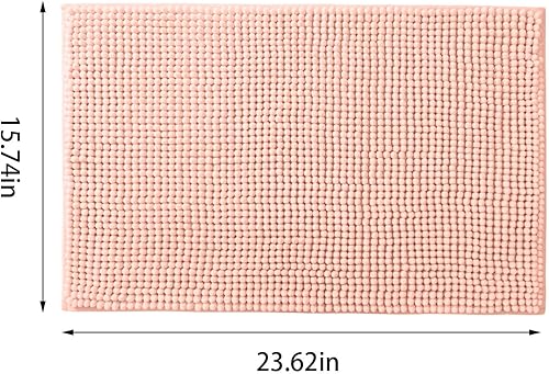 Miniatura 10 de Tapete de baño, felpilla de lujo, súper suave, absorbente, antideslizante, de secado rápido, tapete de baño con parte trasera de goma lavable a