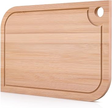 LorisArm 11.5"x 8" Small Bamboo Wood Cutting Board, Lightweight Wooden Fruit Cutting Board for Home.