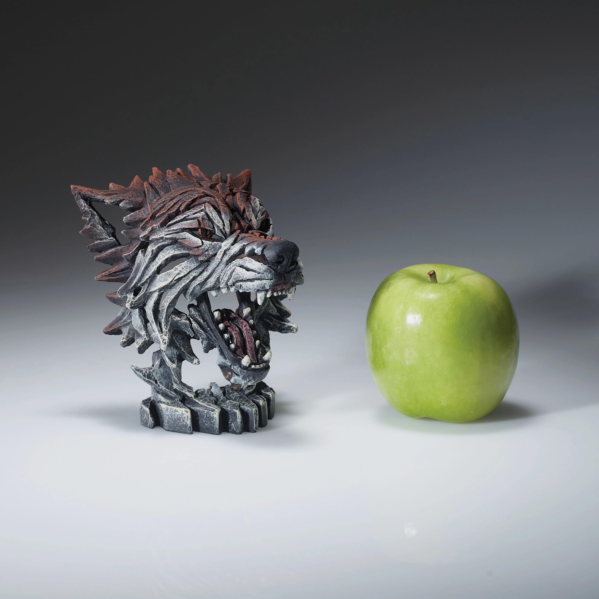 Enesco Edge Sculpture Wolf Baring Teeth Bust Miniature Figurine, 4.92 Inch, Multicolor - Image 2