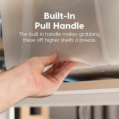 Miniatura 6 de IRIS USA, Inc. TB-28 Caja apilable y de extracción de 32 cuartos de galón, contenedor de almacenamiento multiusos, paquete de 6, perla con caja de