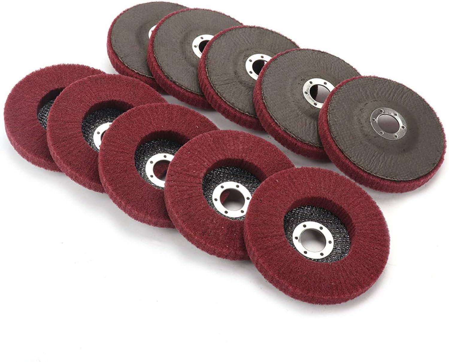 Amazon 5 インチフラットナイロン繊維研磨ホイールフラップ不織布研削ディスク 320 グリットアングルグラインダー金属バフ研磨