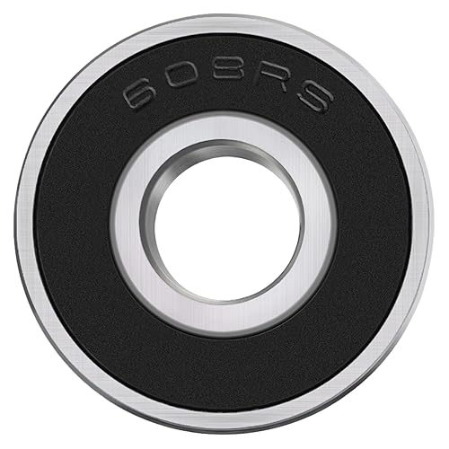 22 rodamientos 608 2RS para patines de 0.315 in x 0.866 in x 0.276 in, hechos de acero cromado con sellos de goma dobles para patinetes, patinetas,