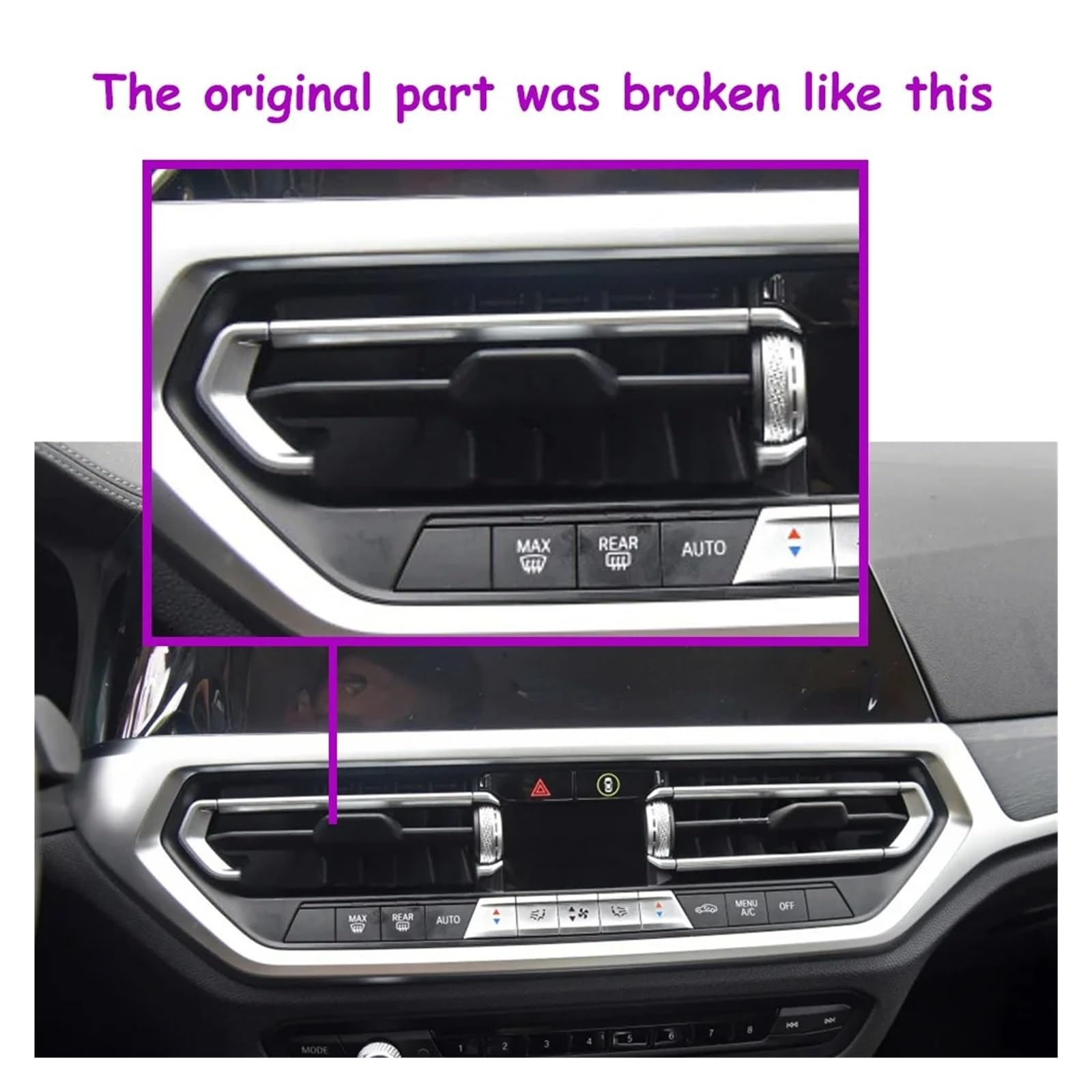 Auto Cruscotto Centrale Aria Condizionata AC Vent Uscita Griglia Kit Riparazione Per BMW 1 2 3 4 Z4 X3 X4 Serie F40 F44 G20 G26 G29 G01 G02 Copertura Bocchetta Aria Auto(One Set)