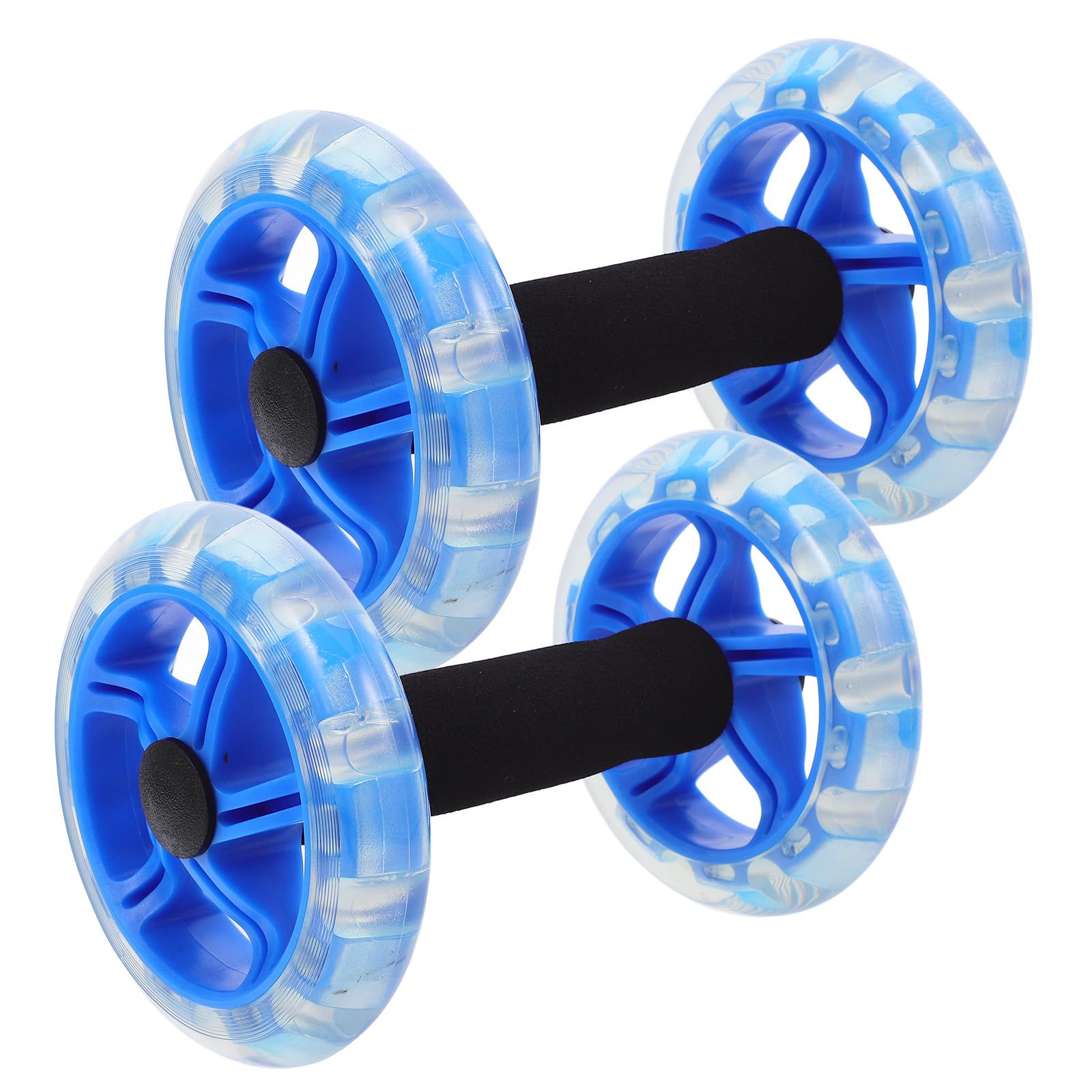Angoily Rueda Doble Material Pp y Pvc Ligero Diseño de Doble Rueda y Asas Antideslizantes y Mejorar la Resistencia para Ejercicios Abdominales para Entrenamiento en Casa