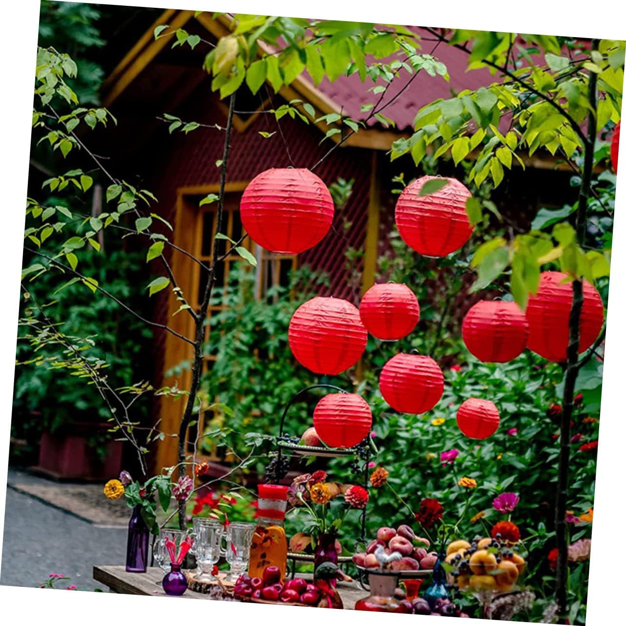 Vaguelly 25Pcs Paper Lanterns for Birthday Wedding Festival Decor for Indoor Outdoor Celebrations Durable Hanging Decorations for Parties and Events
