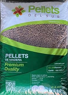 Sac à granulés 15 kg. Granulés de bois chauffage pour poêles. Granulés de bois 100 % adaptés pour poêle à bois, poêle à granulés et/ou tous types d'appareils à granulés. Brûleur à granulés.