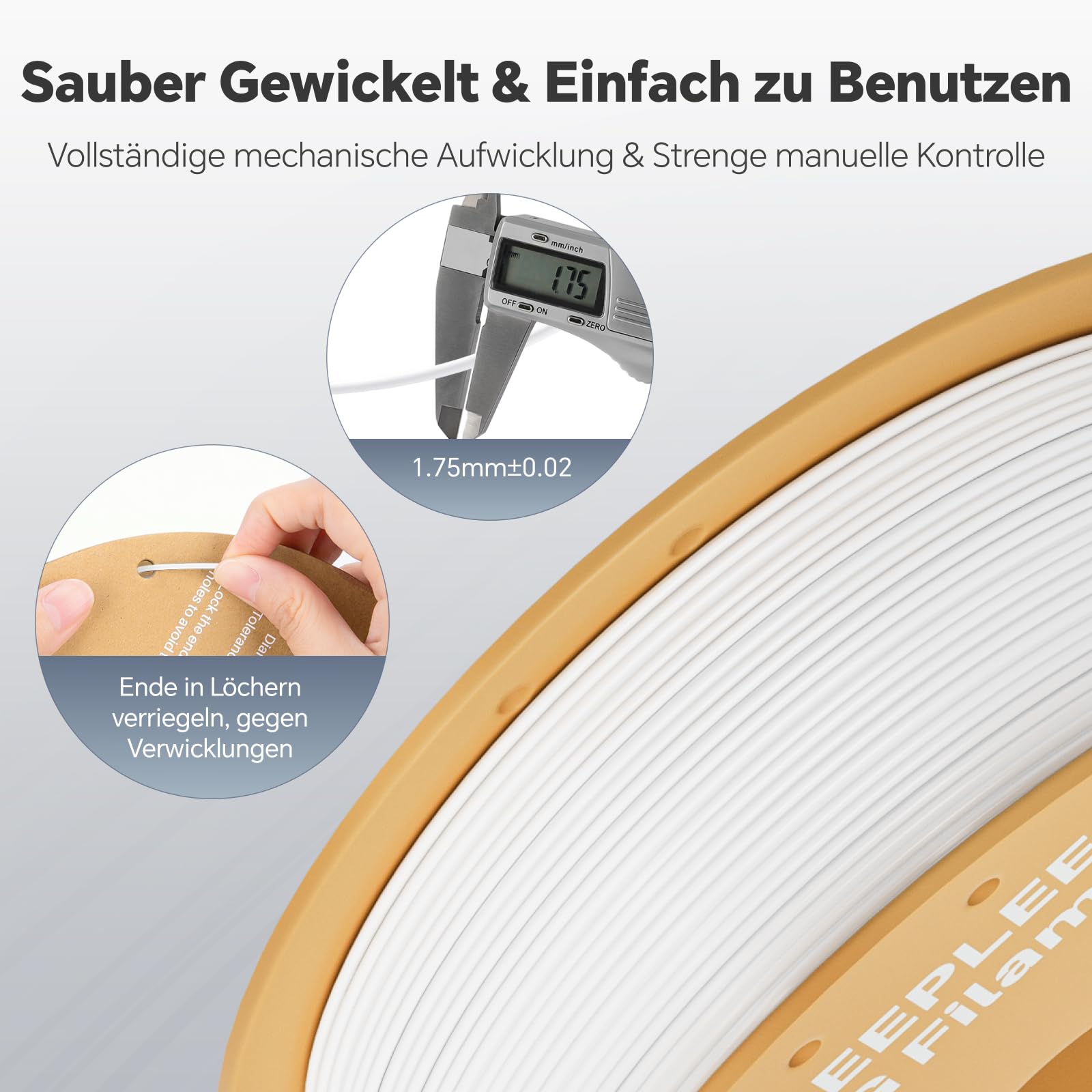 DEEPLEE Filament PETG czarny, biały, czerwony, niebieski 4 kg 1,75 do drukarek 3D | Wysoka wytrzymałość, dokładność wymiarowa +/- 0,02 mm, 4 szpule PETG Filament