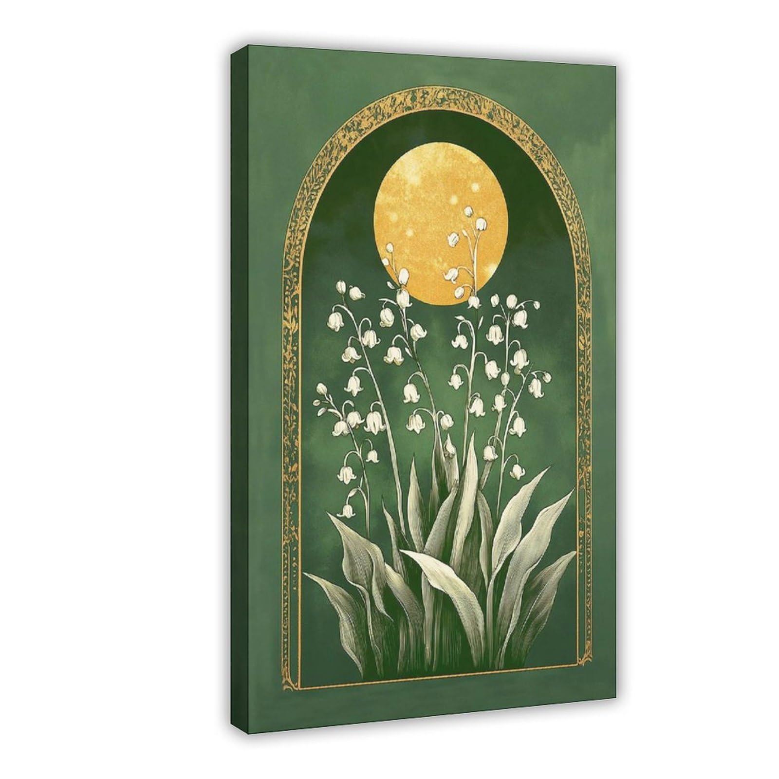 Bareronor Lily of The Valley Canvas Poster for Bedroom Decor Gift