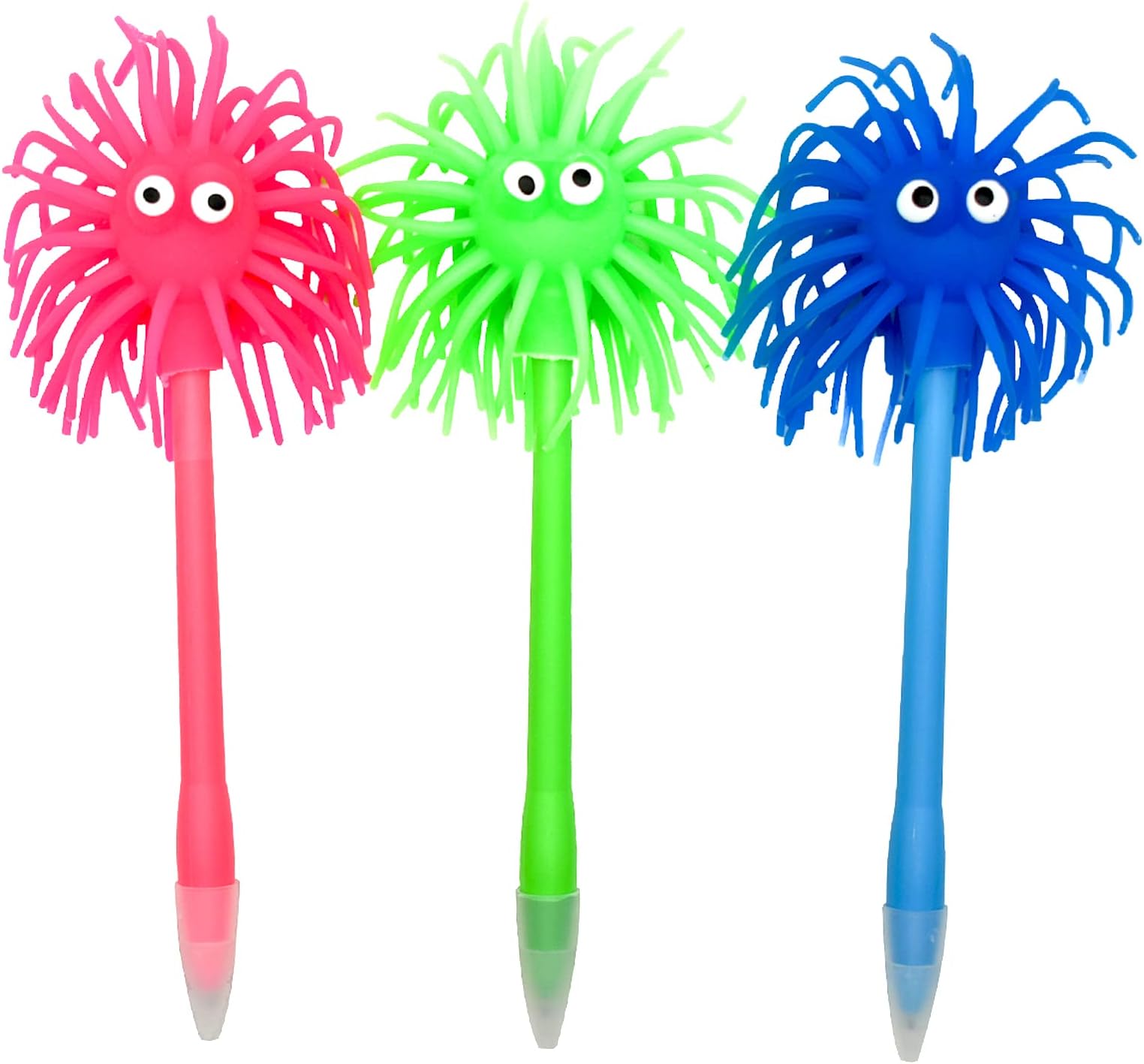 Lopenle 6 PCS Cute Sea Urchin Shaped Pens Soft Rubber Funny Monster Ballpoint...
