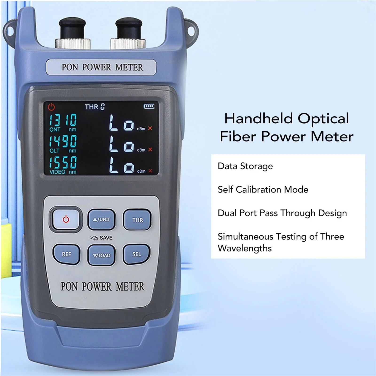 Misuratore di potenza ottica con display digitale, tester for cavi ottici PON, kit di strumenti di prova, tester di potenza ottica