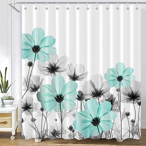 Miniatura 10 de JAWO Cortina de ducha con cita inspiradora, I Can Do Everything Through Him Who Gives Me Strength, versículo bíblico con citas de las Escrituras,