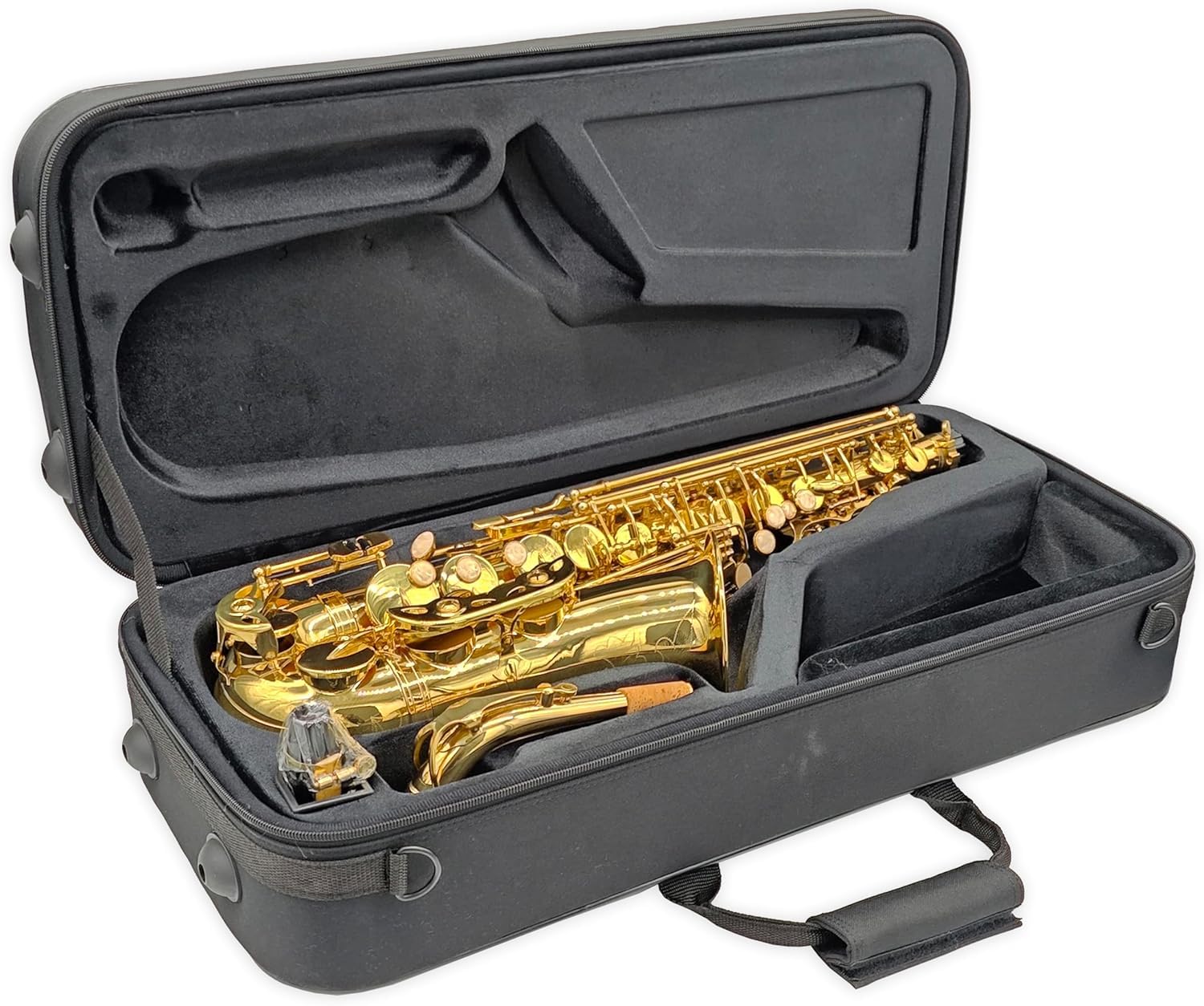 TAS-135 Sassofono Contralto in Mi♭ completo di custodia di alta qualità, bocchino Soundman D5, corso di sax “Alto Saxophone Basics” (set iniziale)
