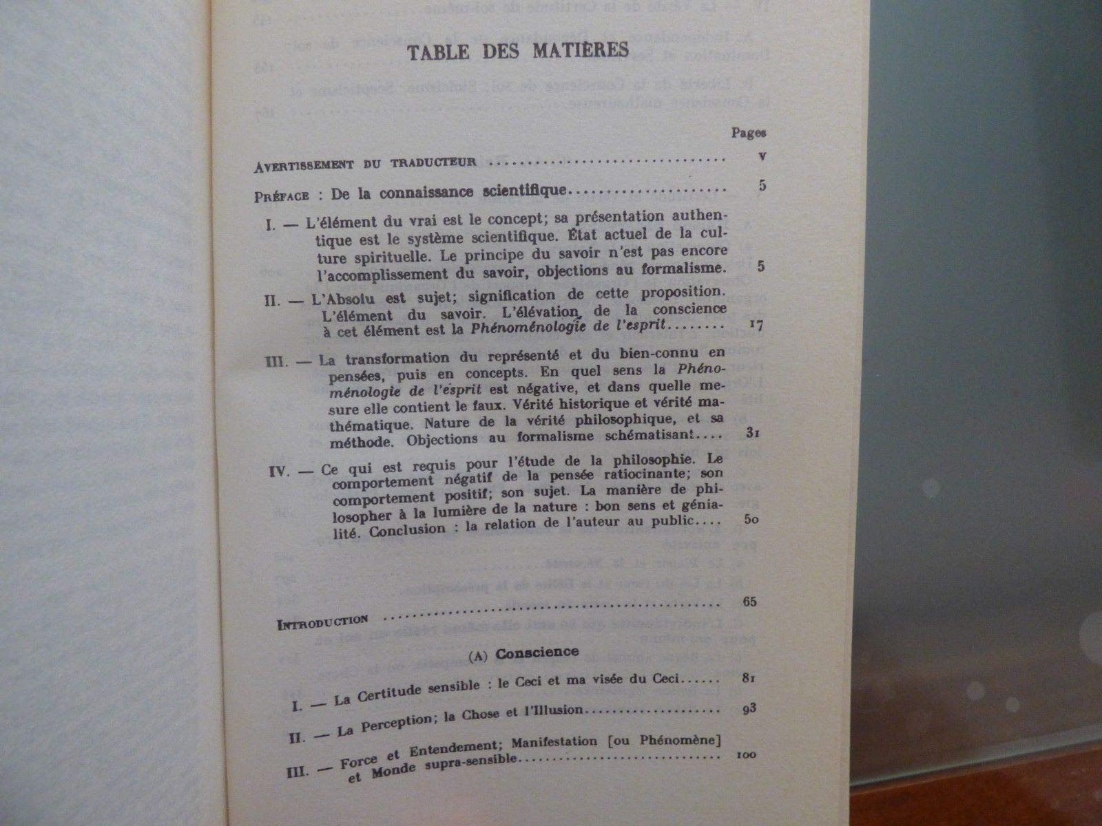 La phénoménologie de l'esprit - 2 volumes