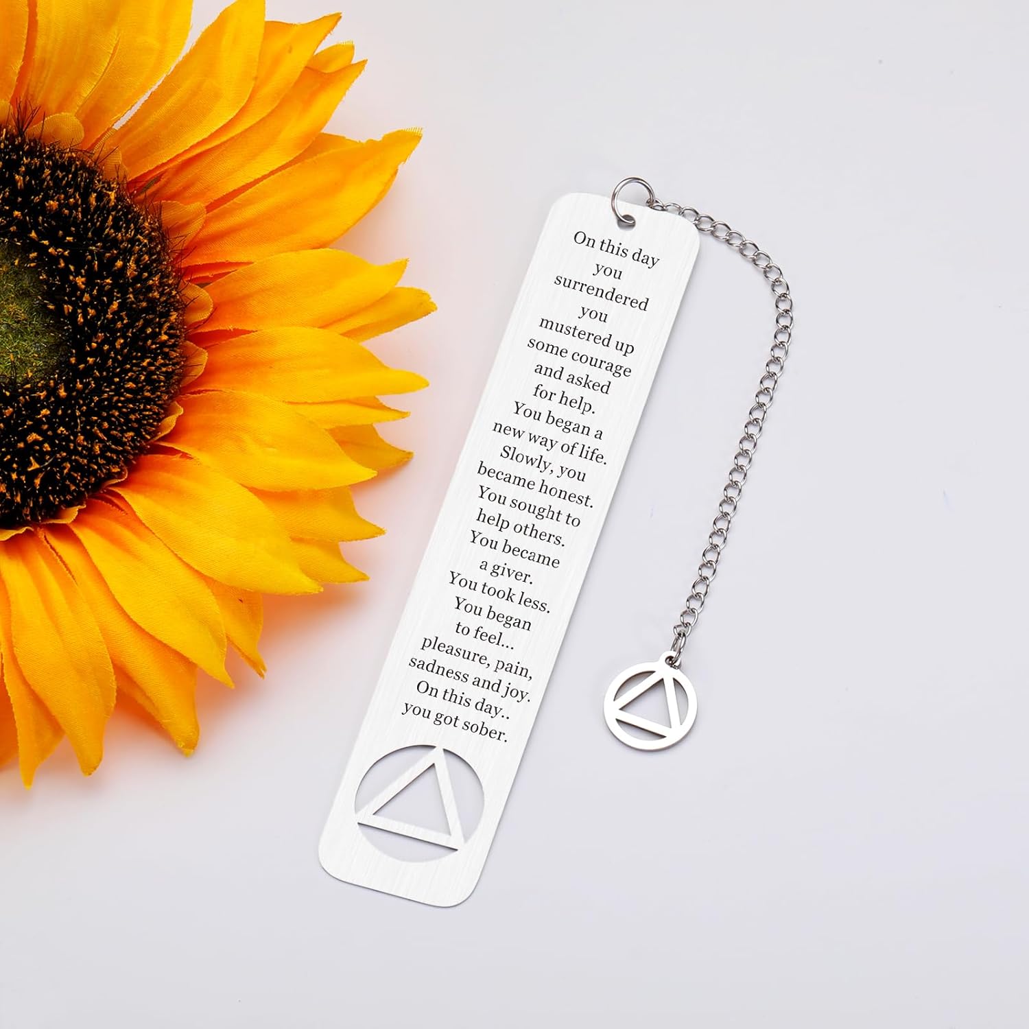 Serenity Prayer Gifts Sobriety Gifts for Women Men Stocking Stuffers for Teens Girls 16-18 Proud of You Bookmark Sober Gifts for Him Her Cancer Gifts Recovery Gifts AA Warrior Gifts Book Lover Gift - Image 2