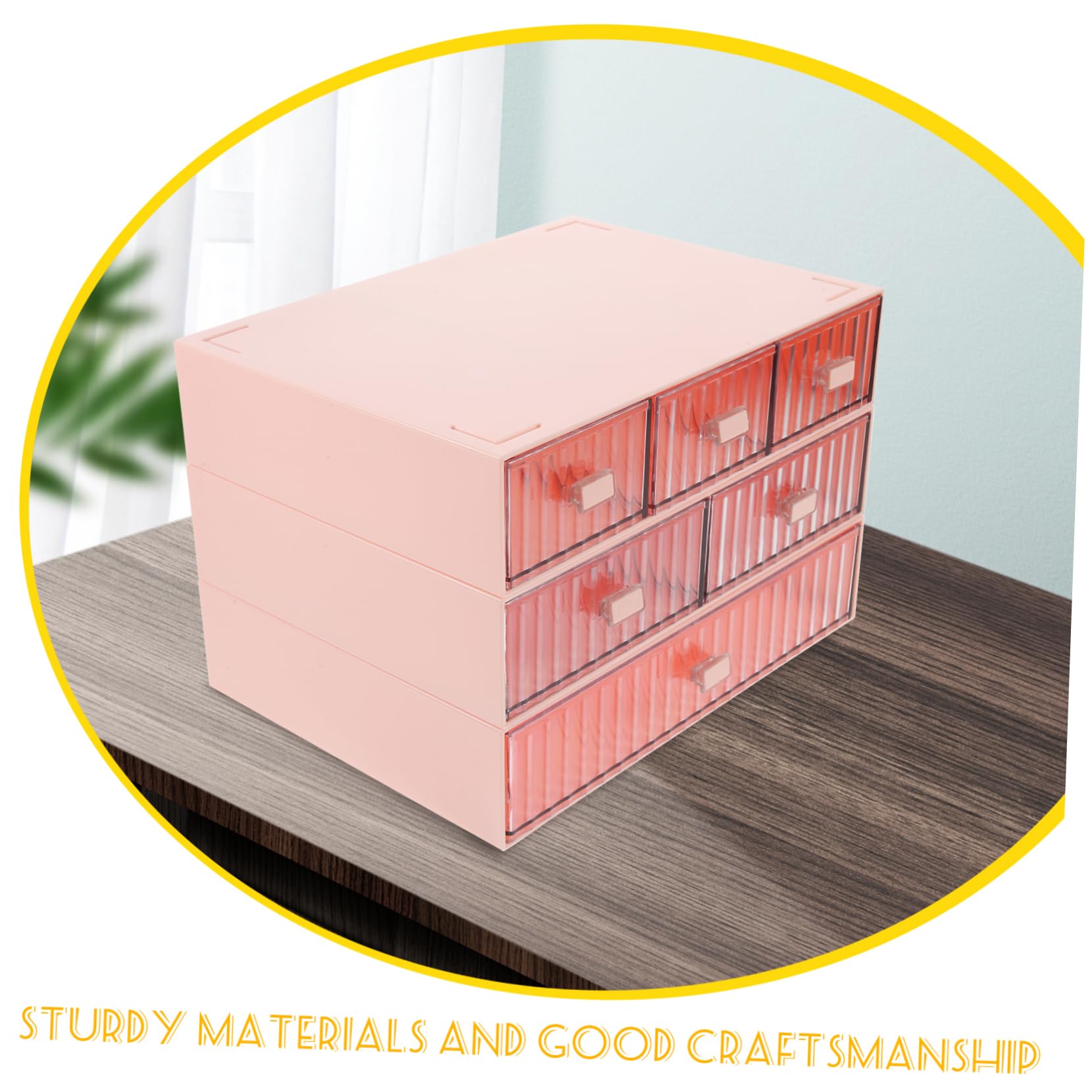 HOMSFOU Boîte De Rangement Tiroir Empilable Pour Table Organisateur De Maquillage Et Papeterie Pratique Et Stable