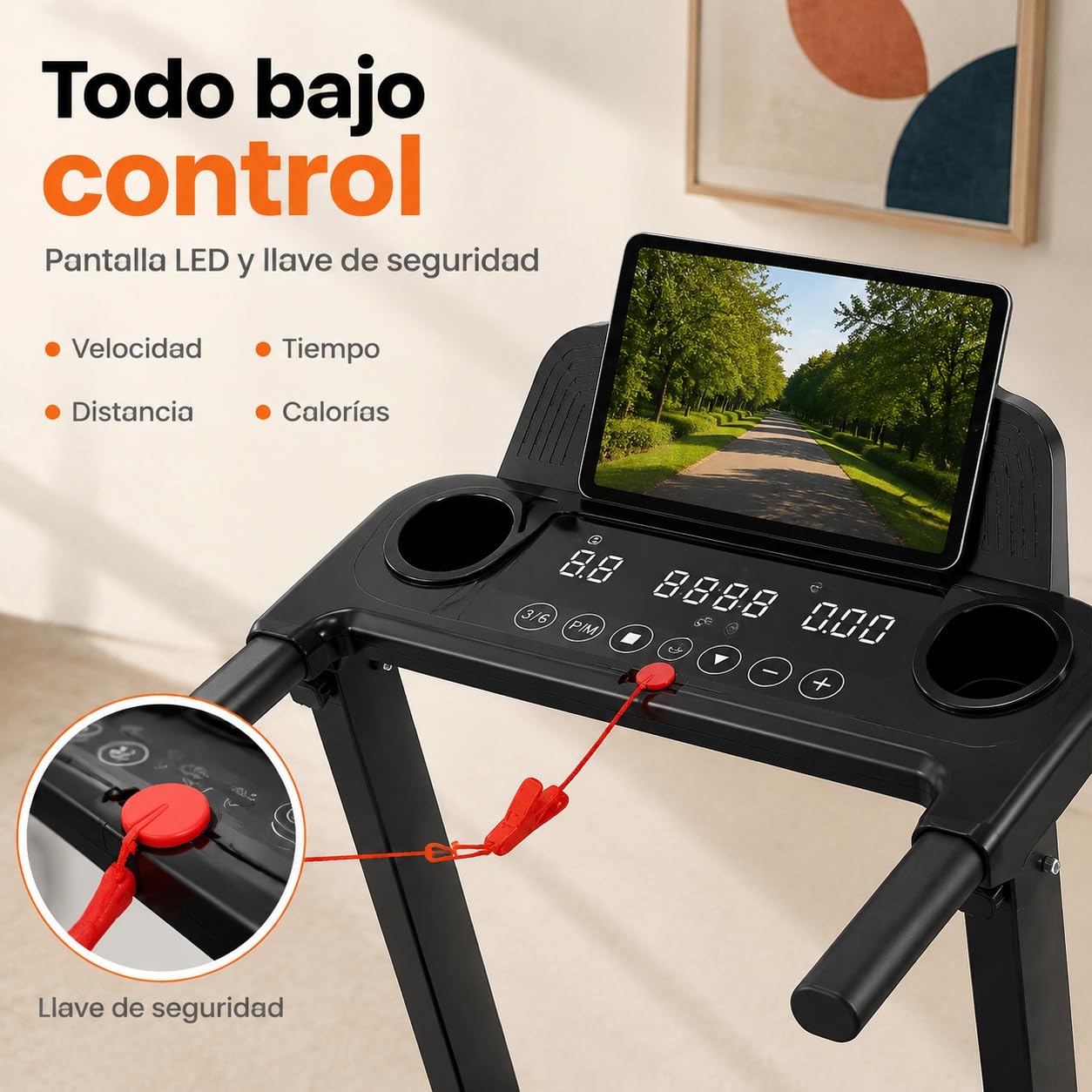 Cinta de Correr Plegable 12% con Inclinación, Walking Pad 12km/h con Pantalla LED, Motor Sin Escobillas 3.0HP, Soporte 138KG, Cinta de Andar Plegable para Caminar, Trotar y Correr