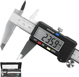 Qfun 6 Inch Digital Vernier Caliper Stainless Steel - Waterproof IP54, 0.02mm Accuracy, Inch/MM Switch, Large LCD for Precise Measurements