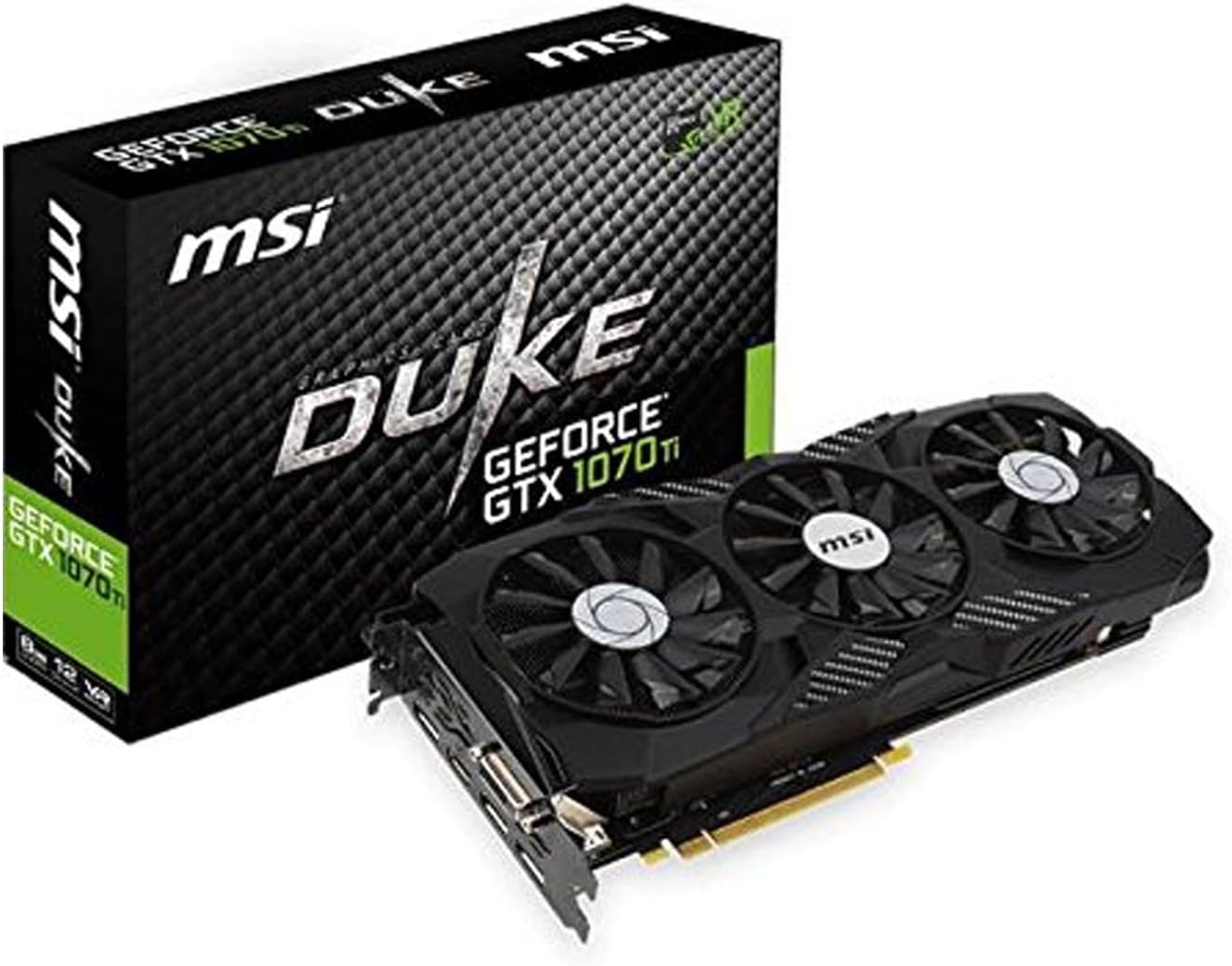 MSI Gaming Geforce Gtx 1070 Ti 256-Bit 8Gb Gddr5 Vr Ready Directx12 Sli Support Graphics Card (Gtx 1070 Ti Duke 8G)