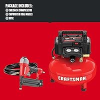 Vista 3 de CRAFTSMAN Kit combinado de clavadora Brad y compresor de aire con manguera (CMEC1KIT18)