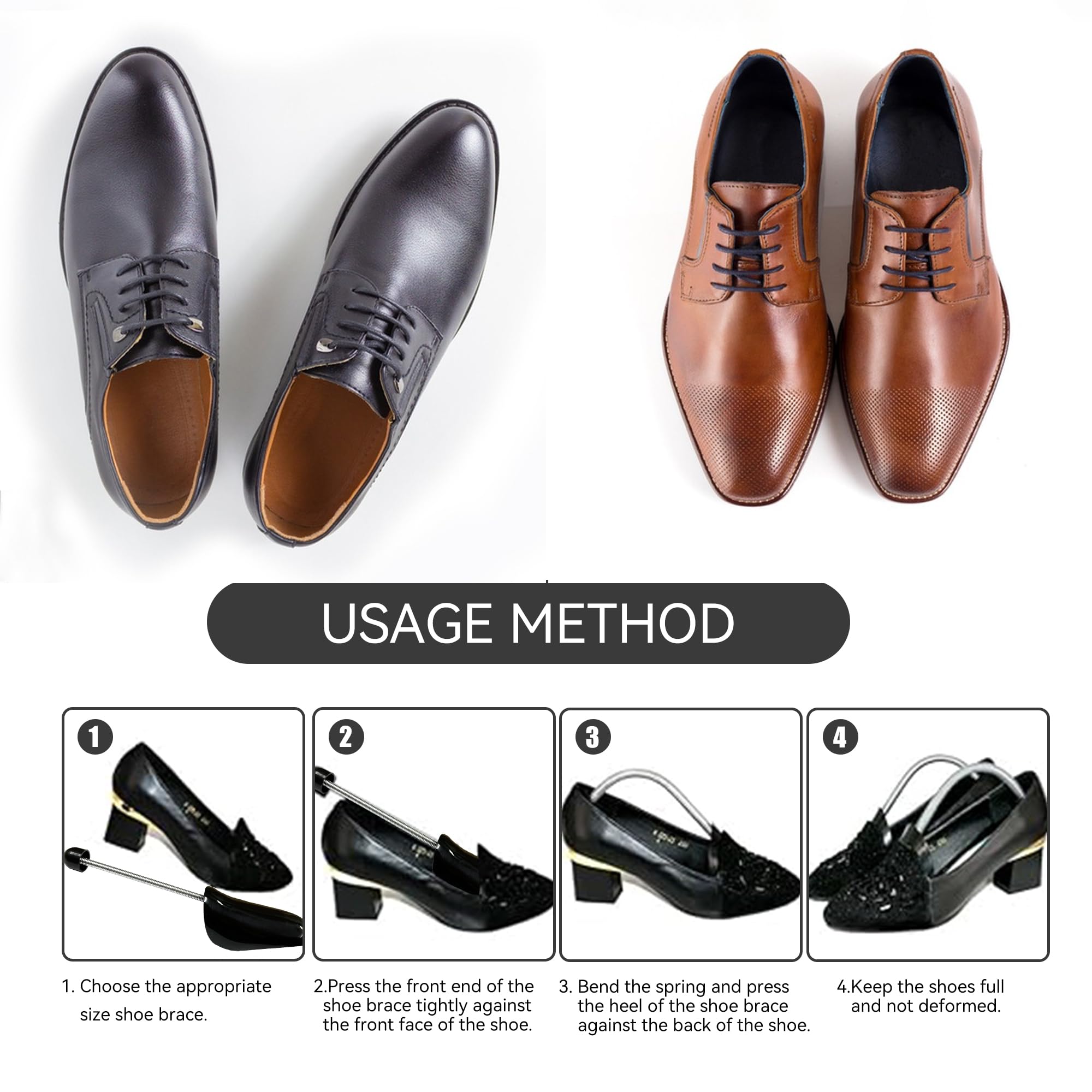 Hormas de Zapatos de Plástico Ajustables 39-47 Negro
