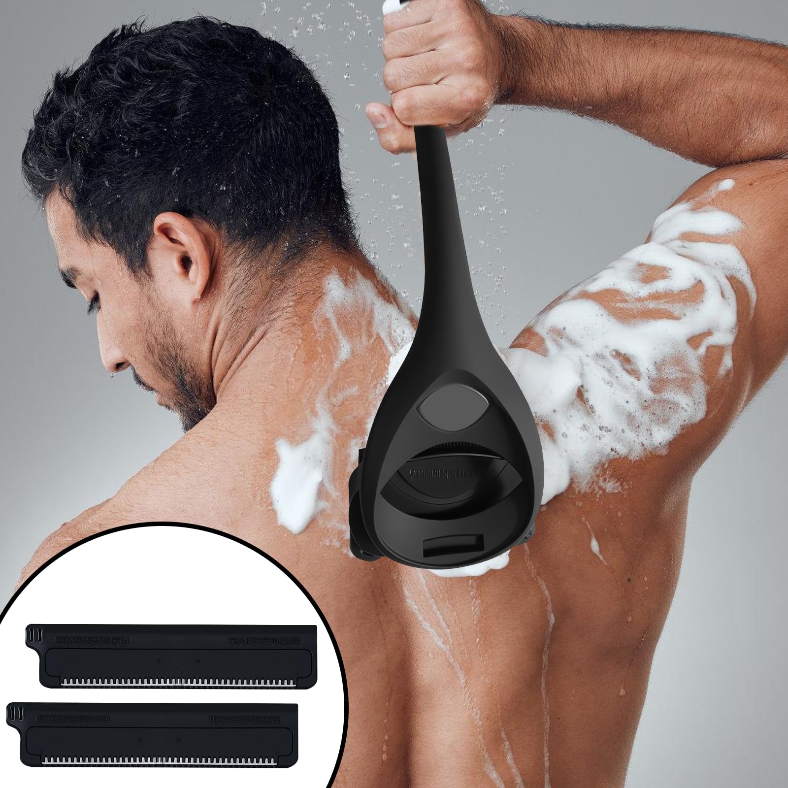 12 Stück Ersatzklingen für 2.0 Elite-Rasierer: Rückenhaar und Körperrasierer Ersatzkartuschen, Rasierer für Nassrasierer Herren, Dryglide-Technologie, für 2.0, 3.0 und 2.0 Elite Plus