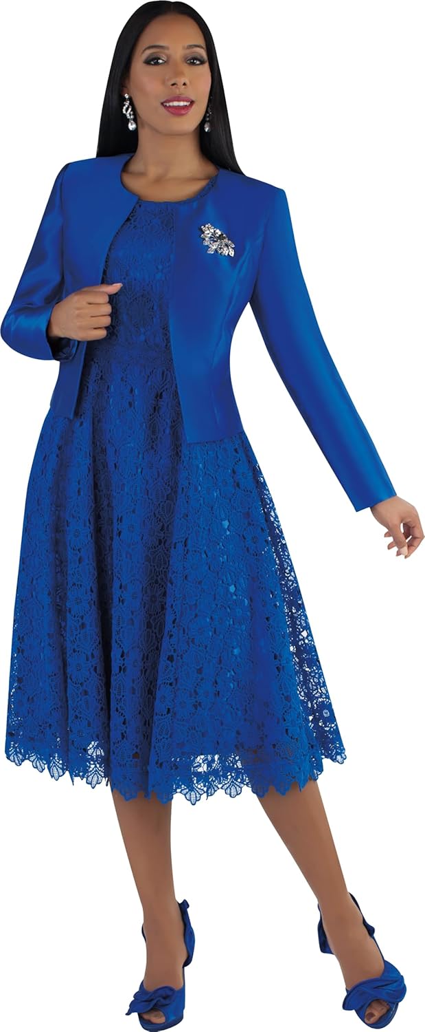 Tally Taylor Women's 2-Piece Church Suit – Plus Size Elegant Dress & Jacket for Sunday, Weddings & Special Events – 4529W
