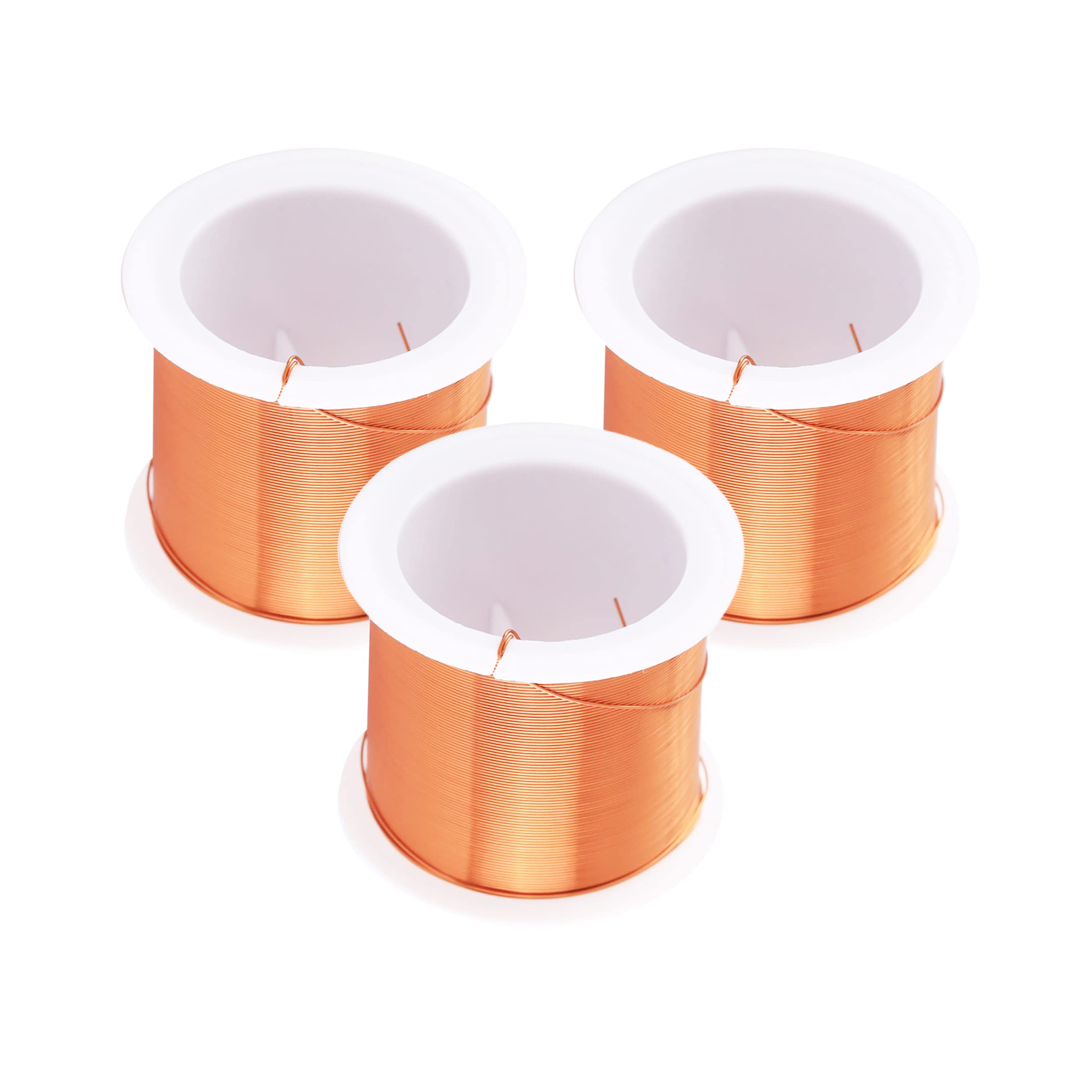 SKYPRO 3 Spool Coils Magnet Wire Enameled Copper Wire Enameled Magnet Winding Wire Natural Temperature Rating Widely Used for Transformers Inductors - 0.4mmx15m