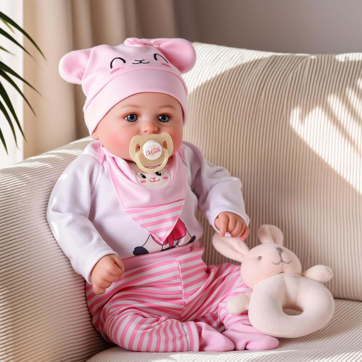 BABESIDE Drink and Wet Reborn Baby Dolls Girl – 20 Inch Adoreable Realistic Silicone Baby Doll, Can Drink Water and Pee, Poseable, Gift Set with Accessories for Girls Age 3  Pretend Play & Collection