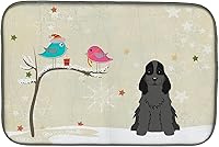 Vista 72 de Caroline's Treasures BB2508DDM - Tapete de secado de platos de perro de montaña bernés con regalos de Navidad entre amigos, tapete absorbente