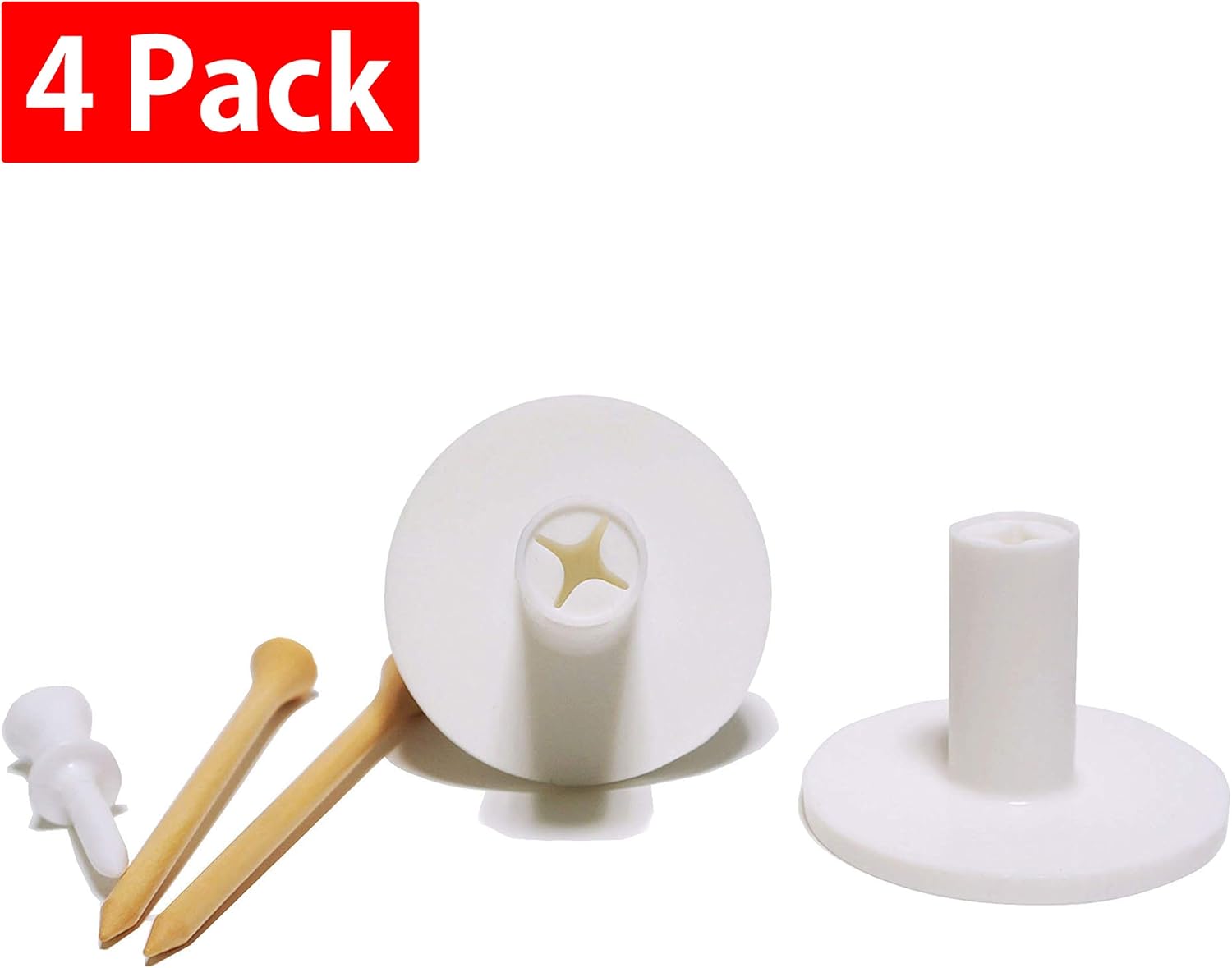 review Vinyl Quote Me Rubber Golf Tee Holder Set for Practice & Driving Range Mats (4 Pack)