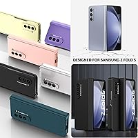 Vista 7 de Funda diseñada para Samsung Galaxy Z Fold 5 con protección de bisagra, funda rígida ultrafina de PC Fold 5 con protector de pantalla frontal, funda