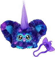 Furby Furblets Star-Lee Mini Friend: Galaxy Music, 45+ Furbish Sounds, Dark Blue Electronic Plush Pet, Backpack Clip for Kids 6+