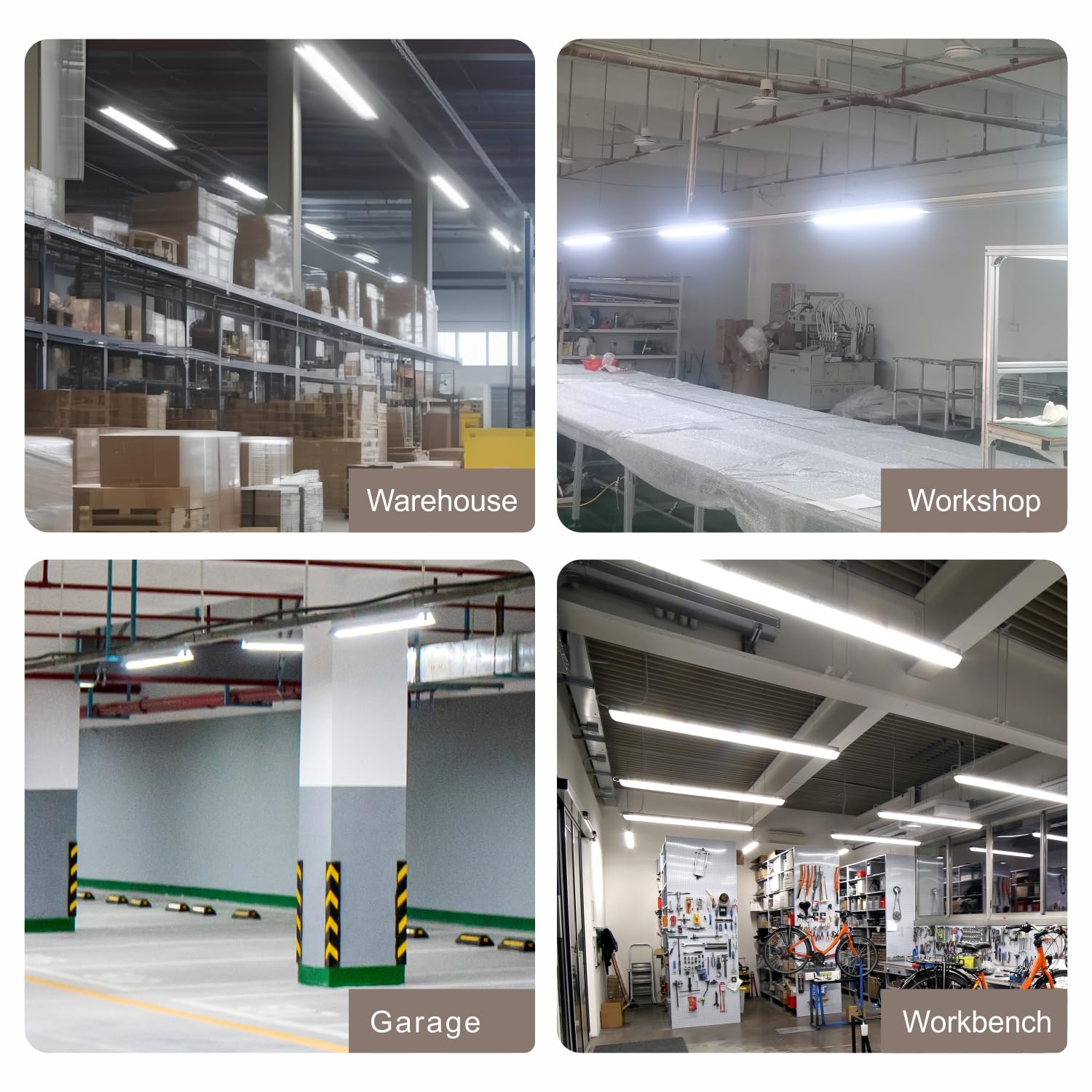 Zestaw 2 diod LED 120 cm 6500K, super jasna ultra cienka tuba | Super Bright & Ultra Thin Neon LED, wytrzymały i trwały materiał PC, łatwy w instalacji, garażu, biurze i magazynie