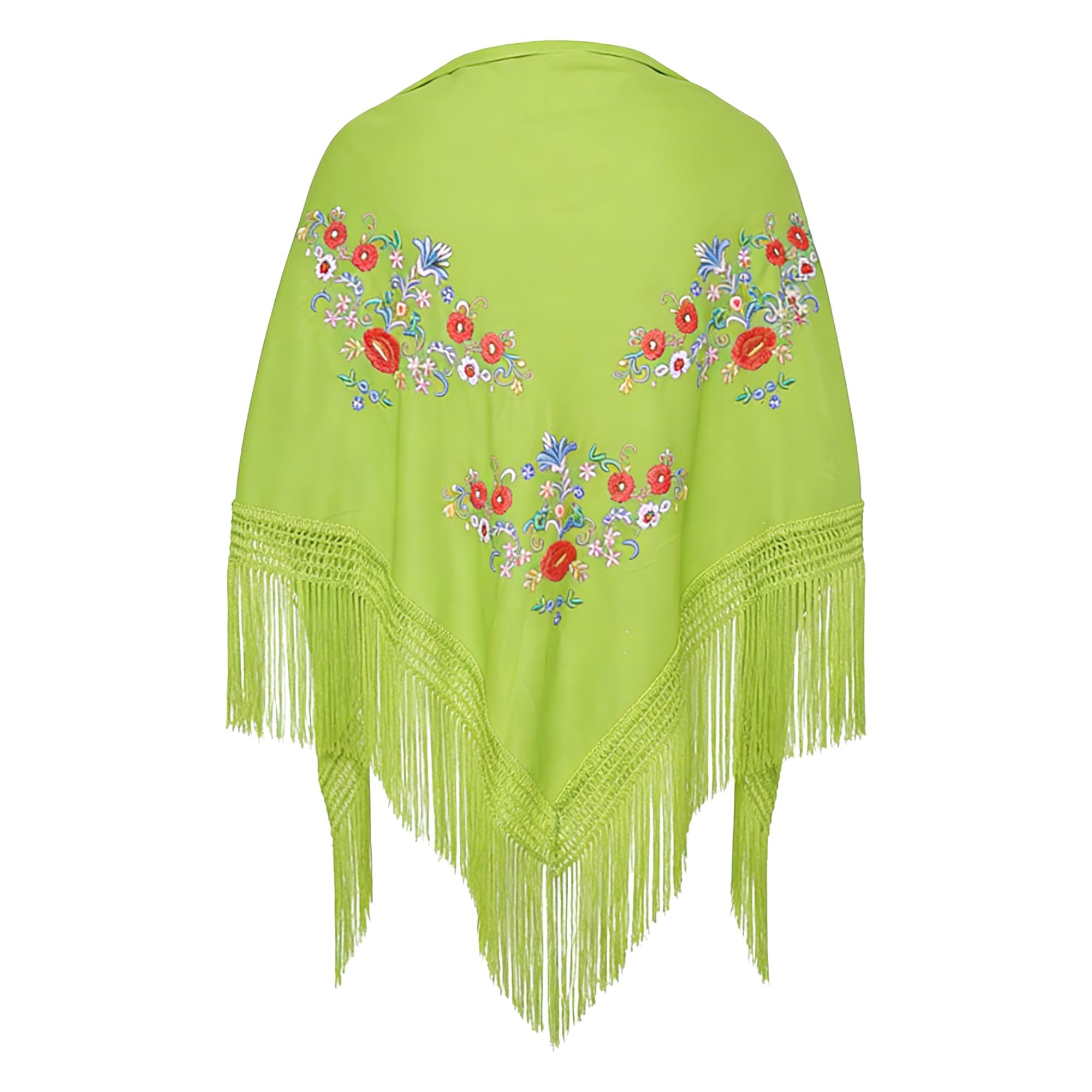Wildarms Mantón de Sevillana Bordado con Flecos para Flamenco Feria Disfraz Baile Tradicional Mujer — view 16