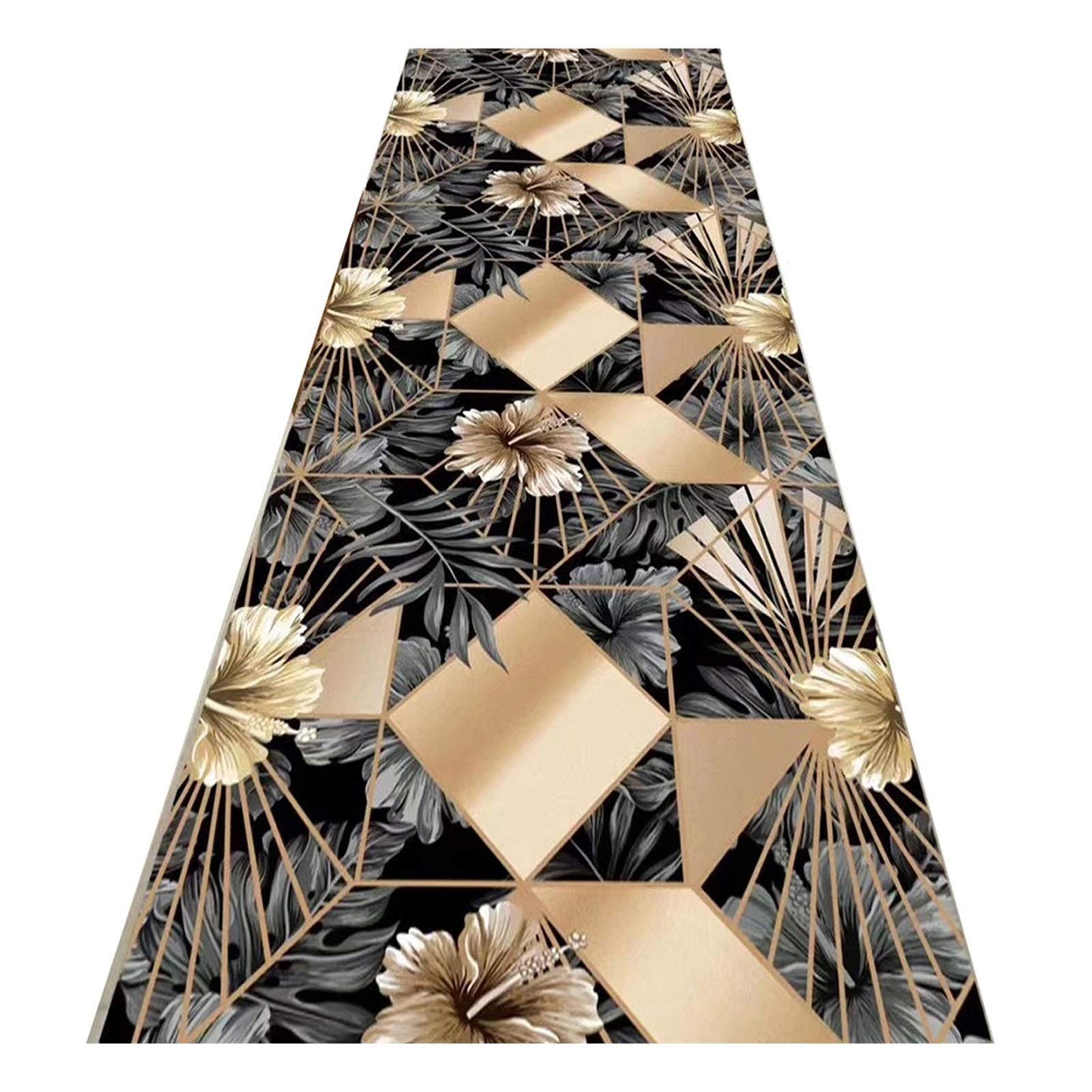 Alfombras de pasillo con impresión 3D floral y medida personalizable para suelos
