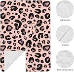 9CH Car Seat Canopy for Babies, Pink Leopard Baby Car Seat Cover Multiuse Cover for Baby Carrier/Stroller/Nursing Breastfeeding, Universal Fit with Peekaboo Opening