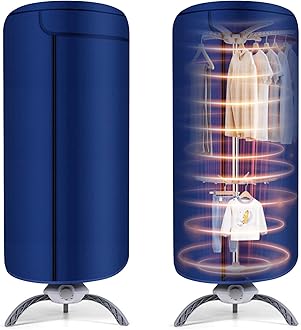 ConBlom Electric Clothes Dryer, 900W Heated Clothes Airer Drying Pod, 12kg 2-layer Circulates Hot Air Airer Machine For Quick Drying