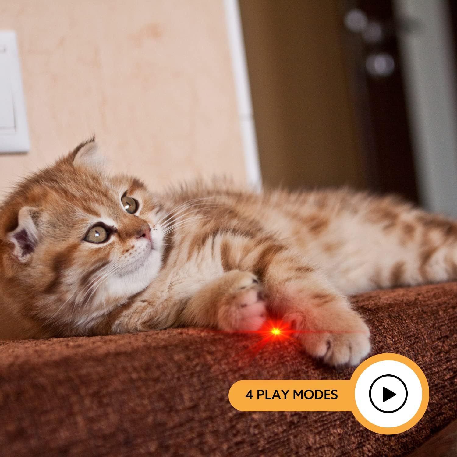 Felix & Fido Playdot! Interactive Cat Toy - 4 Operating Modes Make This Cat Toy Interactive! Battery Operated Cat Toy