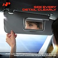 Vista 6 de A-Premium Parasol para conductor y pasajero compatible con Honda Civic 2006, 2007, 2008, 2009, 2010, 2011, sin espejo de tocador, sin luz