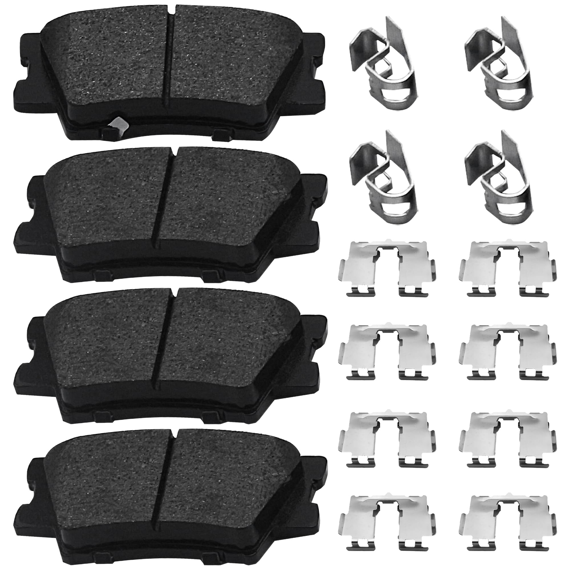Rear Brake Pads Set Compatible with Le-xus ES300h ES350 HS250h, Pontiac Vibe, Toyota Avalon Camry Matrix RAV4 Automotive Replacement Brake Pads Semi-Metallic D1212