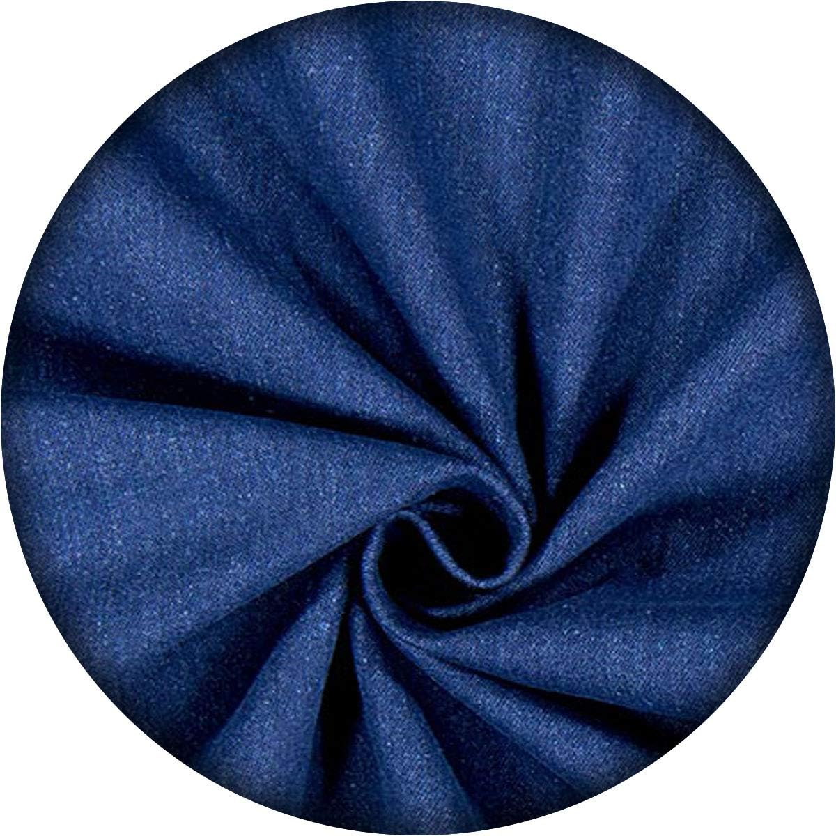 Denim Fabric - 5 Yard fold Fabric | 60 Inches 100% Cotton Thread | Made in The USA | for Apparel, Stylish Shirts, Bags and Accessories (Dark Navy, 5 Yards)