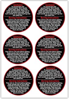 Candle Warning Labels 2 inch Candle Jar Container Stickers 504 Pcs Per Roll Waterproof Candle Safety Labels Sticker Decal for Candle Jars,Tins and Votives